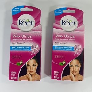 VEET face hair wax removerstrips with 24 strips